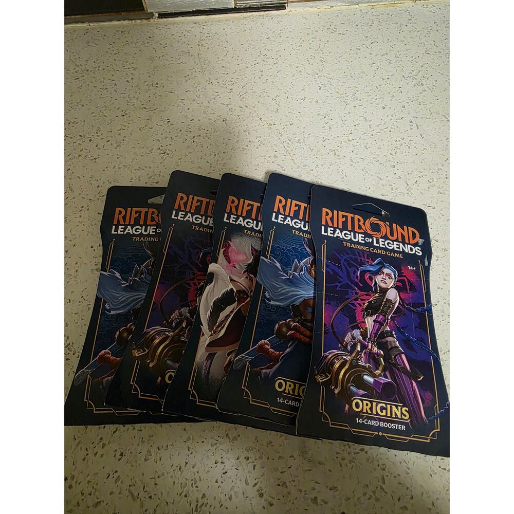 Riftbound League of Legends TCG Origins - 5 x Sleeved Booster Pack - NEW SEALED